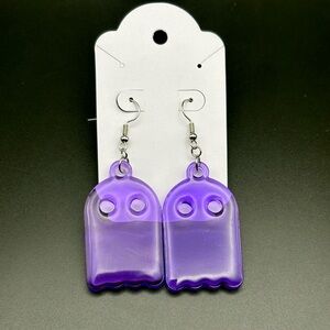 HANDMADE- Ghost Earrings- Purple